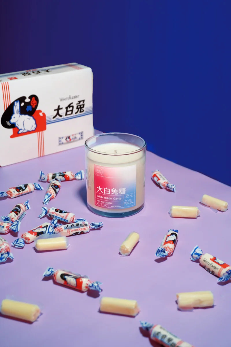 White Rabbit Candy Candle