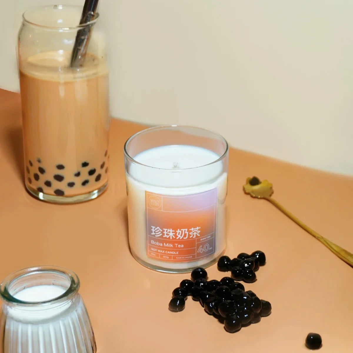 Boba Milk Tea Candle